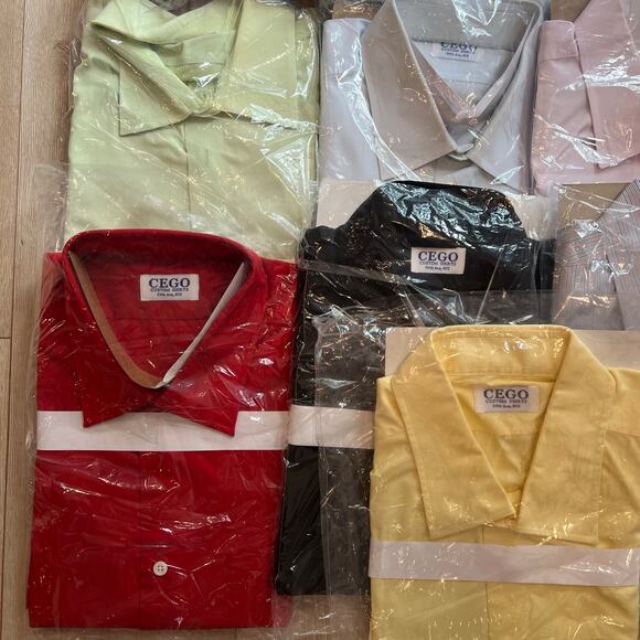 Set of 13 CEGO New York Custom Made Cotton Dress Shirts Monogram “REO” Size XL - Picture 6 of 12